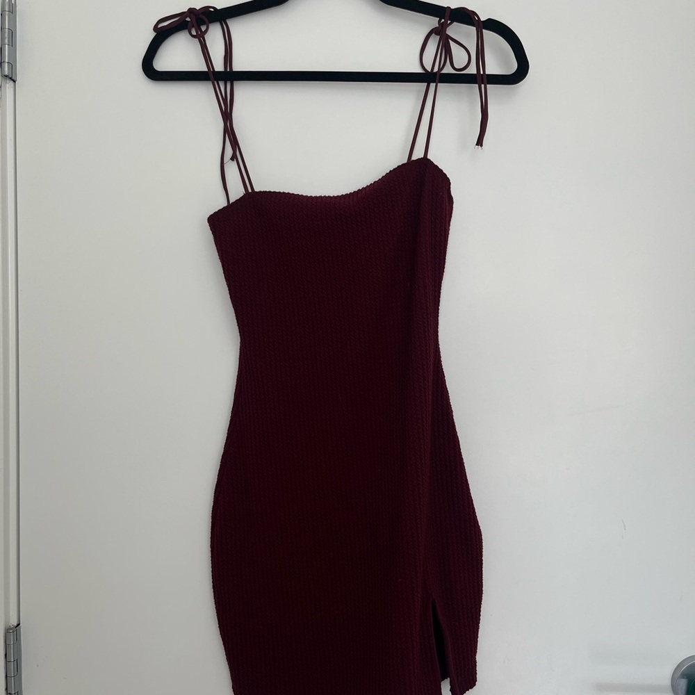 Motel Rocks Maroon Bodycon Dress